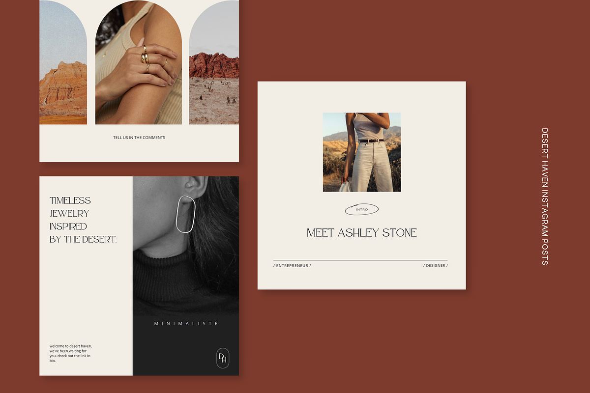 Desert Haven Canva Instagram Bundle, a Social Media Template by ALunadoki Design (Photo 4 of 7)