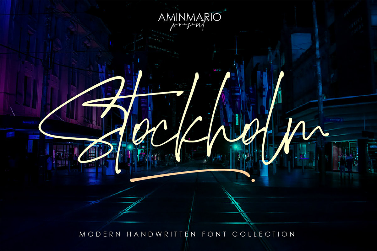 Stockholm, a Script Font by AMINMARIO (Photo 18 of 18)