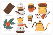 36 Coffee Elements, a Graphic by monkik (Thumbnail 3 of 9)