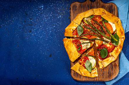 Crunchy galette pie with vegetable, a Food & Drink Photo by Rimma