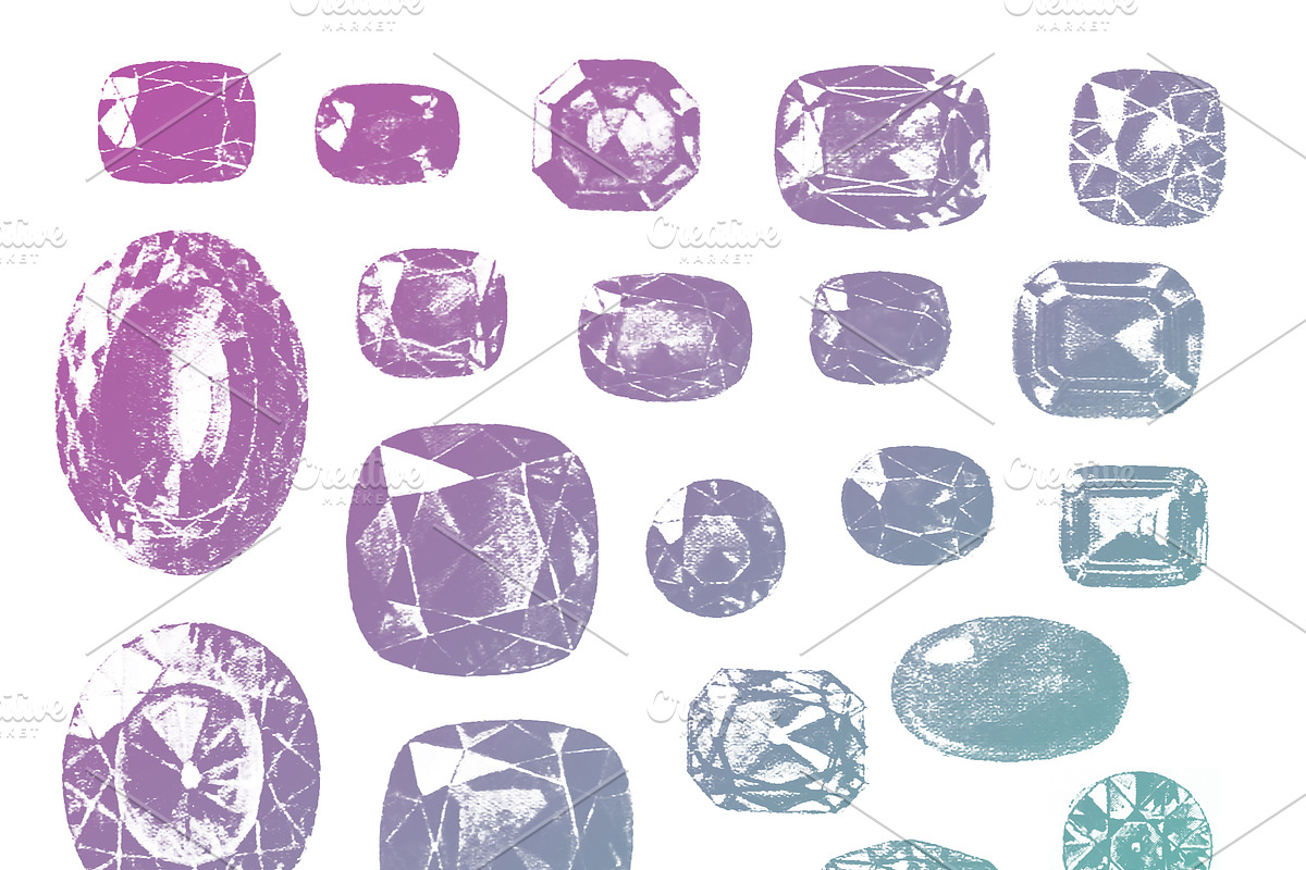 30 Vintage Gemstone PS Brushes preview 2