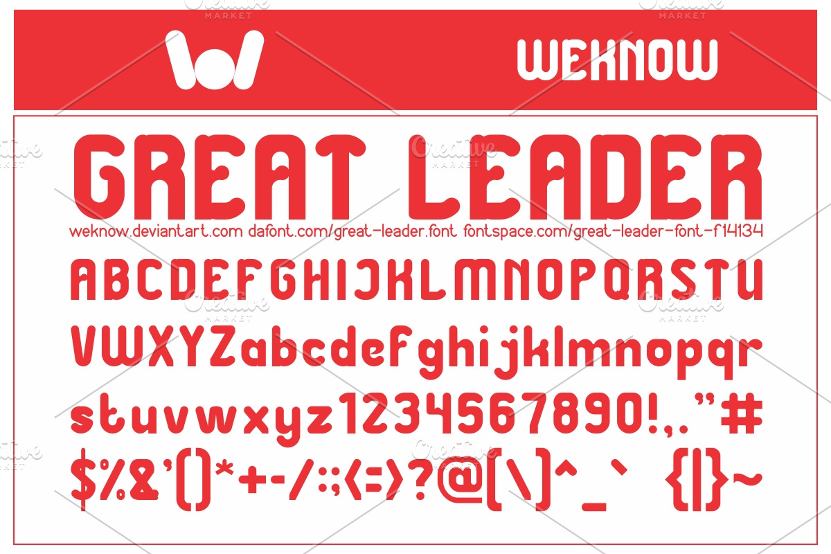 great leader font preview 3