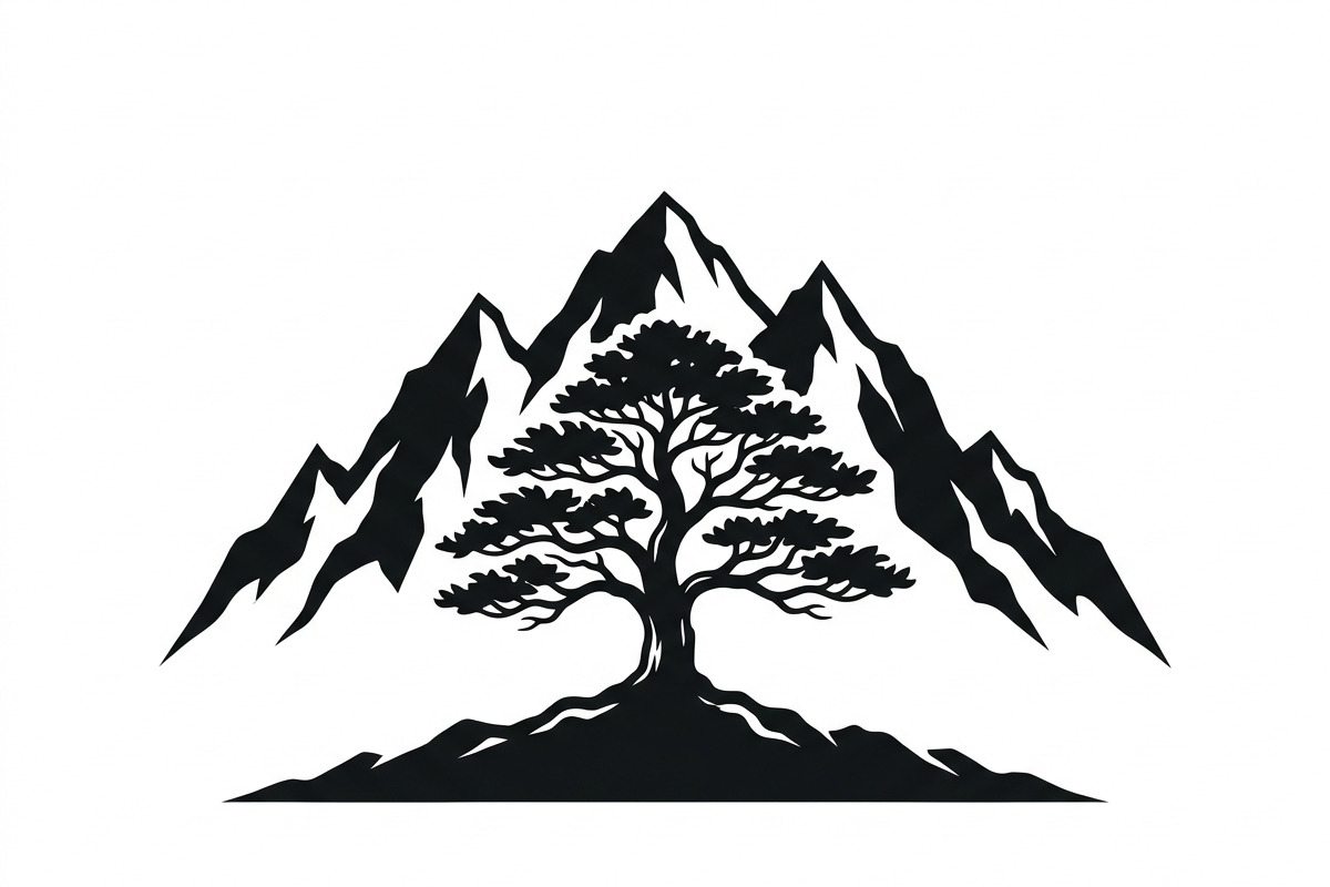 50 Sacred Mountain Tree Silhouette, an Empty State Illustration by Amazin_art (Photo 6 of 37)