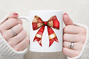 Christmas Coquette Bow Patchwork Cli, an Illustration by Sublimation Artist (Thumbnail 5 of 6)