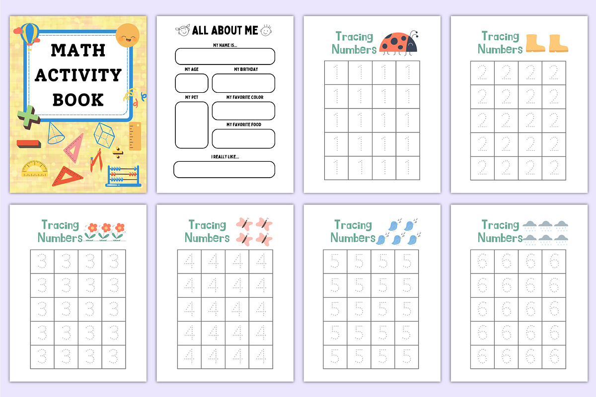 Math Activity Book for Kids Canva