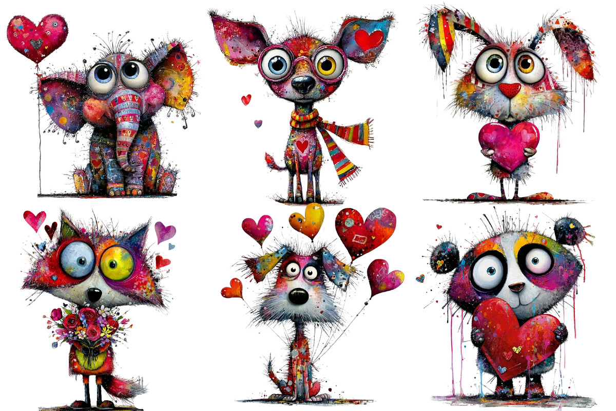 Valentines Animals Clipart, an Illustration by Designworld (Photo 3 of 4)