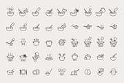 Cooking and kitchen utilities icons, an Outline Icon by mayrum (Thumbnail 2 of 3)
