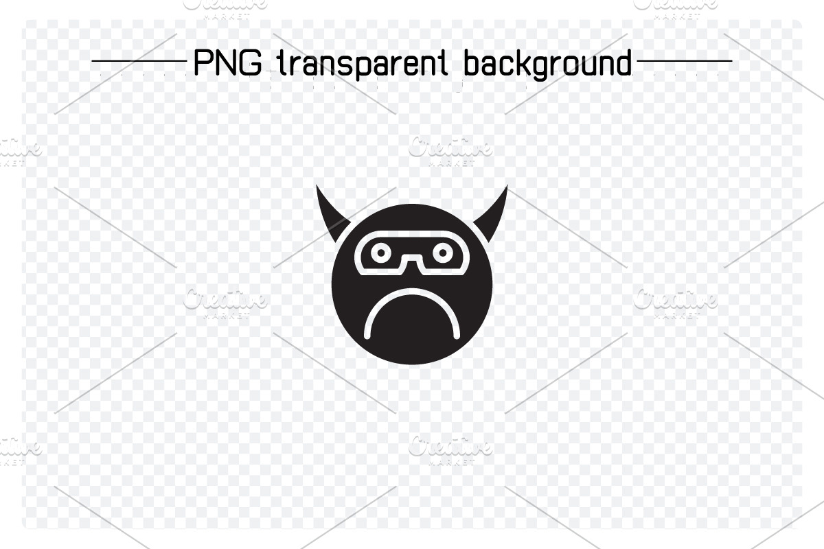 Bored and Moody Devil Emojis, a Solid Icon by Designfour (Photo 6 of 7)
