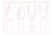 Guitar Headstocks Laser Cut SVG, an Object Graphic by DreamCafeArt (Thumbnail 3 of 3)