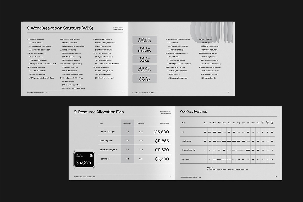 Project Planner & Gantt Roadmap, a Brochure Template by fakhroo (Photo 8 of 12)