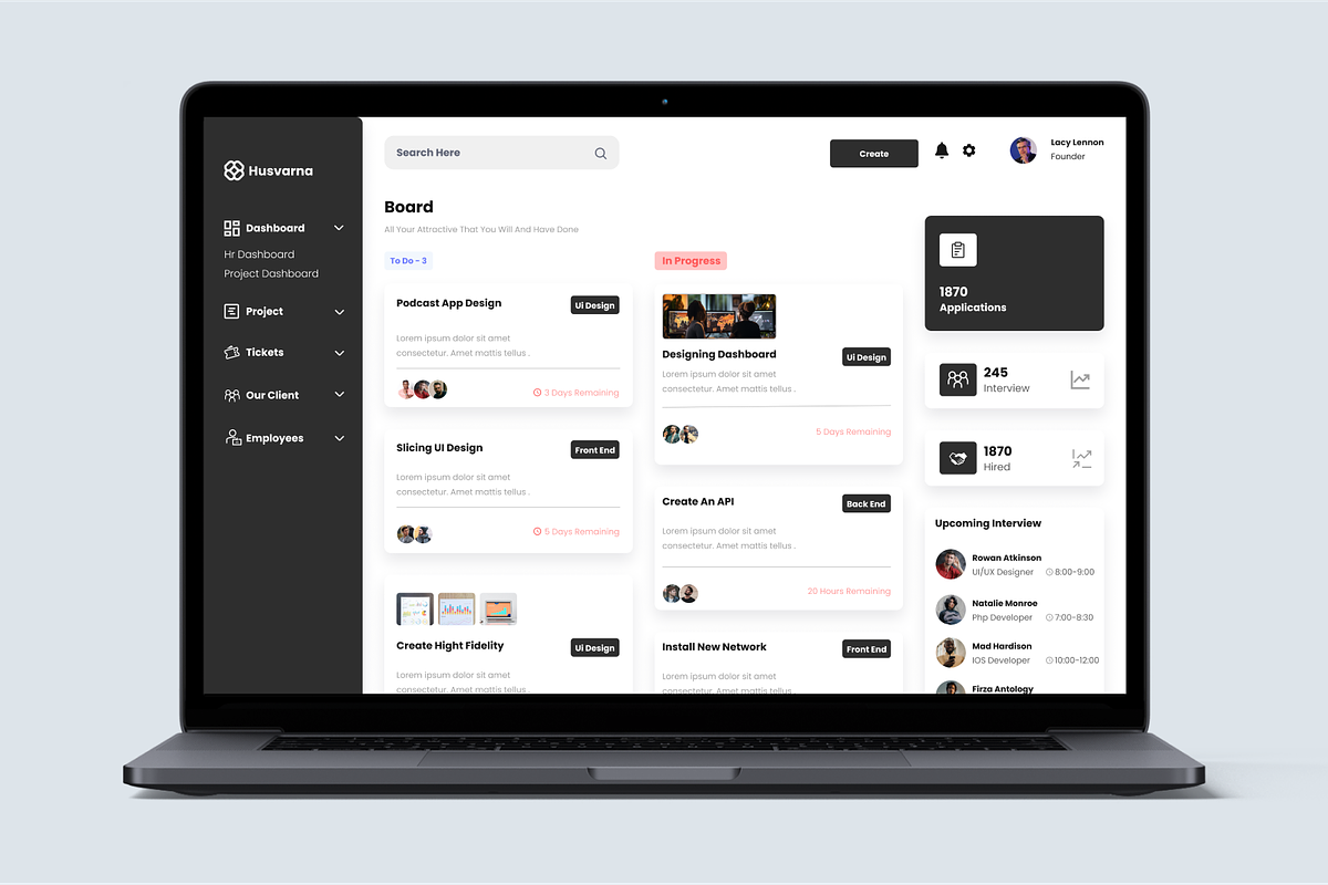 Project Management Admin Dashboard, an UI Kit Template by Annora Studio (Photo 4 of 6)