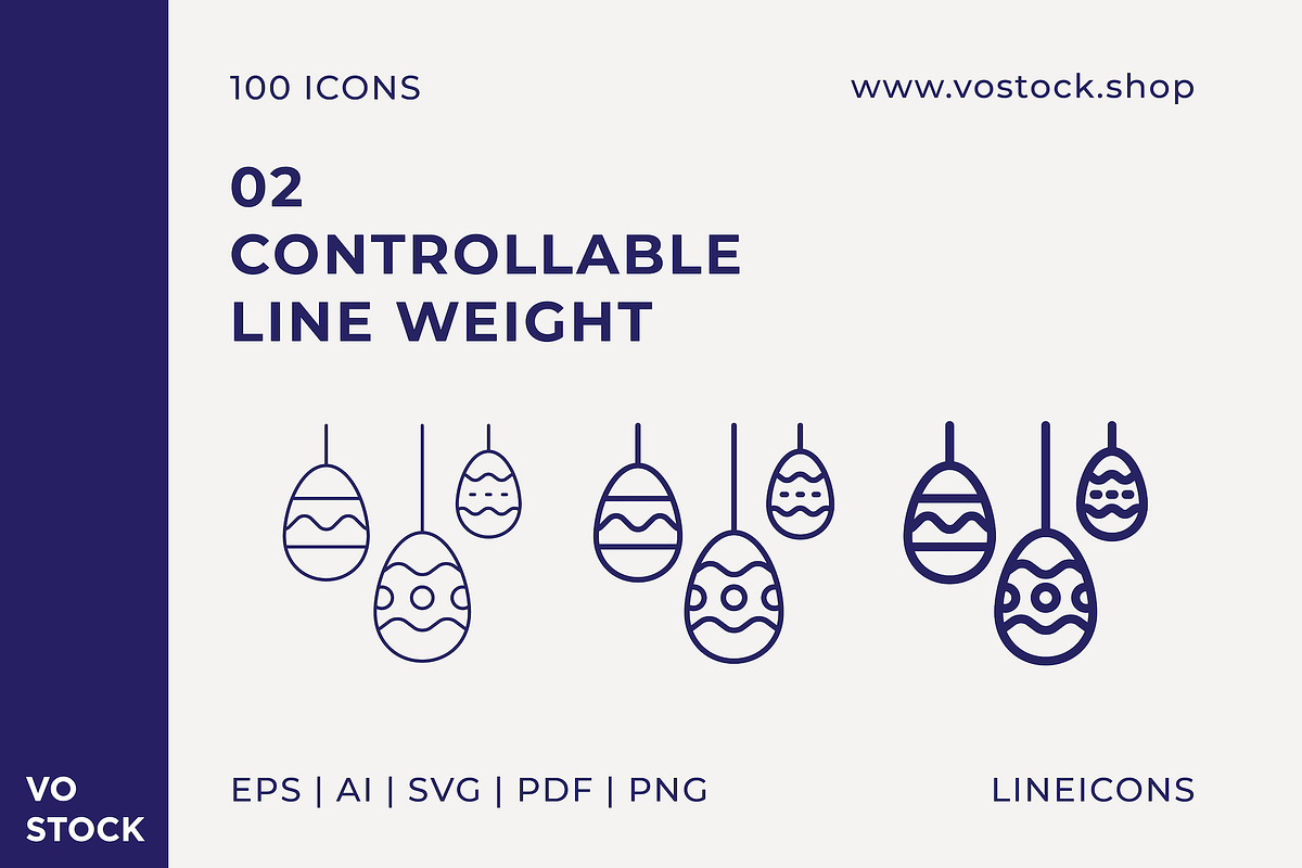 100 Easter icons, an Outline Icon by vo.stock (Photo 4 of 6)