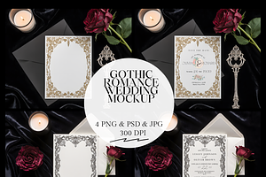 Gothic Wedding Invitation Card, an Invitation Template by StormDigitalArt