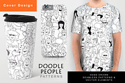 Doodle People Pattern Set, a Pattern Graphic by Savgraf (Thumbnail 2 of 6)