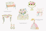 Pastel chateau watercolor clipart, a Decorative Illustration by Patishop Art (Thumbnail 2 of 9)