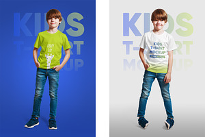 Mixed Kids T Shirt Mockups Vol2