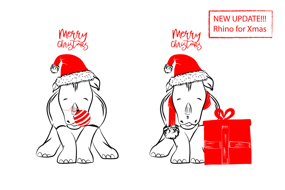 Christmas Collection - cute animals, an Animal Illustration by MM Studio (Photo 12 of 12)