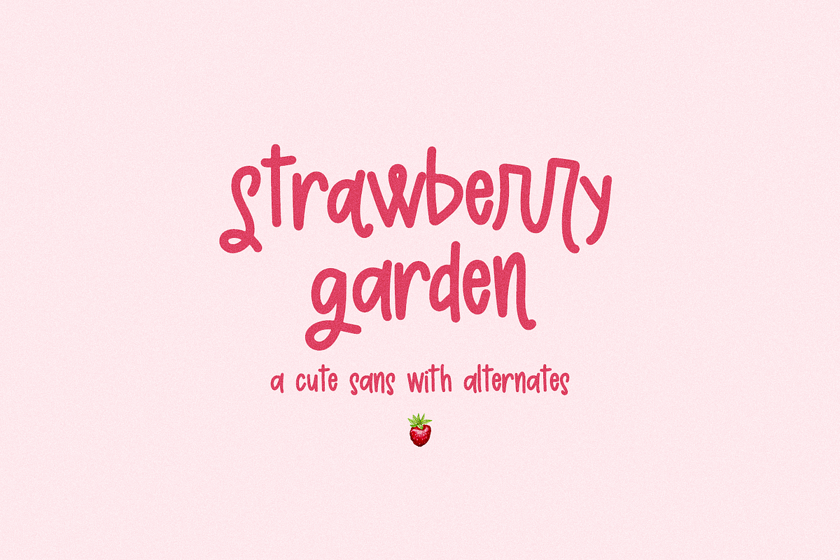 Strawberry Garden Sans, a Handwritten Font by Beck McCormick (Photo 1 of 10)