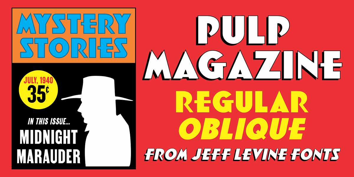 Pulp Magazine JNL, a Sans Serif Font by Jeff Levine Fonts (Photo 1 of 5)
