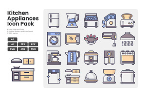 Kitchen Appliance Icons, a Duotone Icon by erifqizeicon