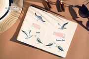 Seagulls Clipart Set, an Animal Illustration by Leonaa art (Thumbnail 7 of 10)