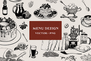 Menu Design Vector Illustrations