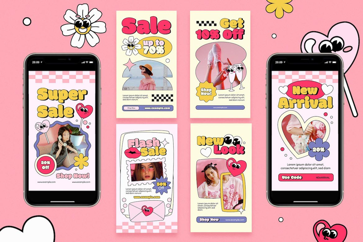 Valentine Fashion Instagram Set, a Social Media Template by Aiyari Graphic (Photo 2 of 3)
