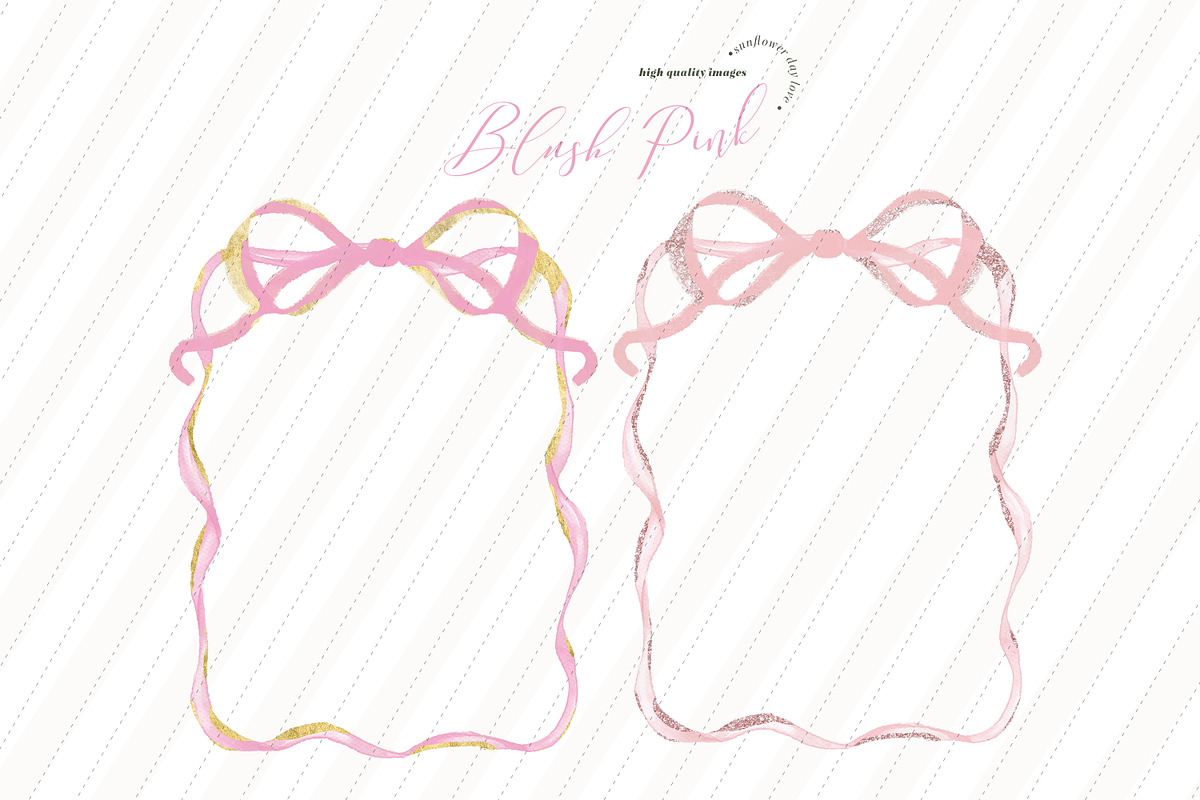 Whimsical Pink Bow Frames Clipart, an Illustration by Sunflower Day Love (Photo 2 of 3)