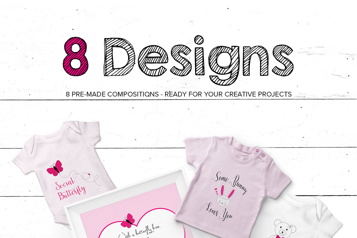Girlie Doodles Design Set, a Decorative Illustration by Maggie Stilwell Design (Photo 4 of 7)