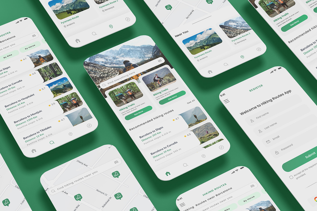 Hiking & Bike Routes & Trekking App, an App Template by nagaredesignstudio (Photo 1 of 2)