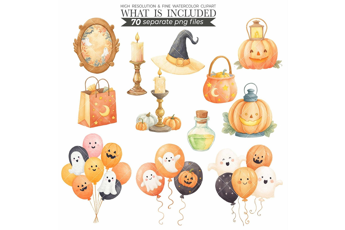 Woodland Halloween Clipart, an Illustration by CharmClipart (Photo 5 of 7)