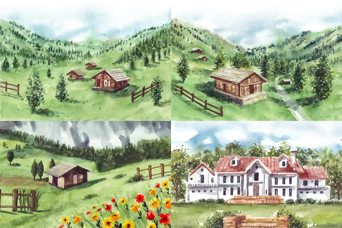 BUNDLE | Watercolor Backgrounds, a Texture Illustration by ArtbyHien (Photo 12 of 15)
