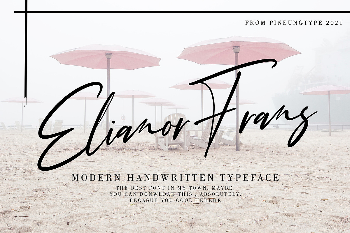 Benirka, a Script Font by pineungtype (Photo 2 of 11)