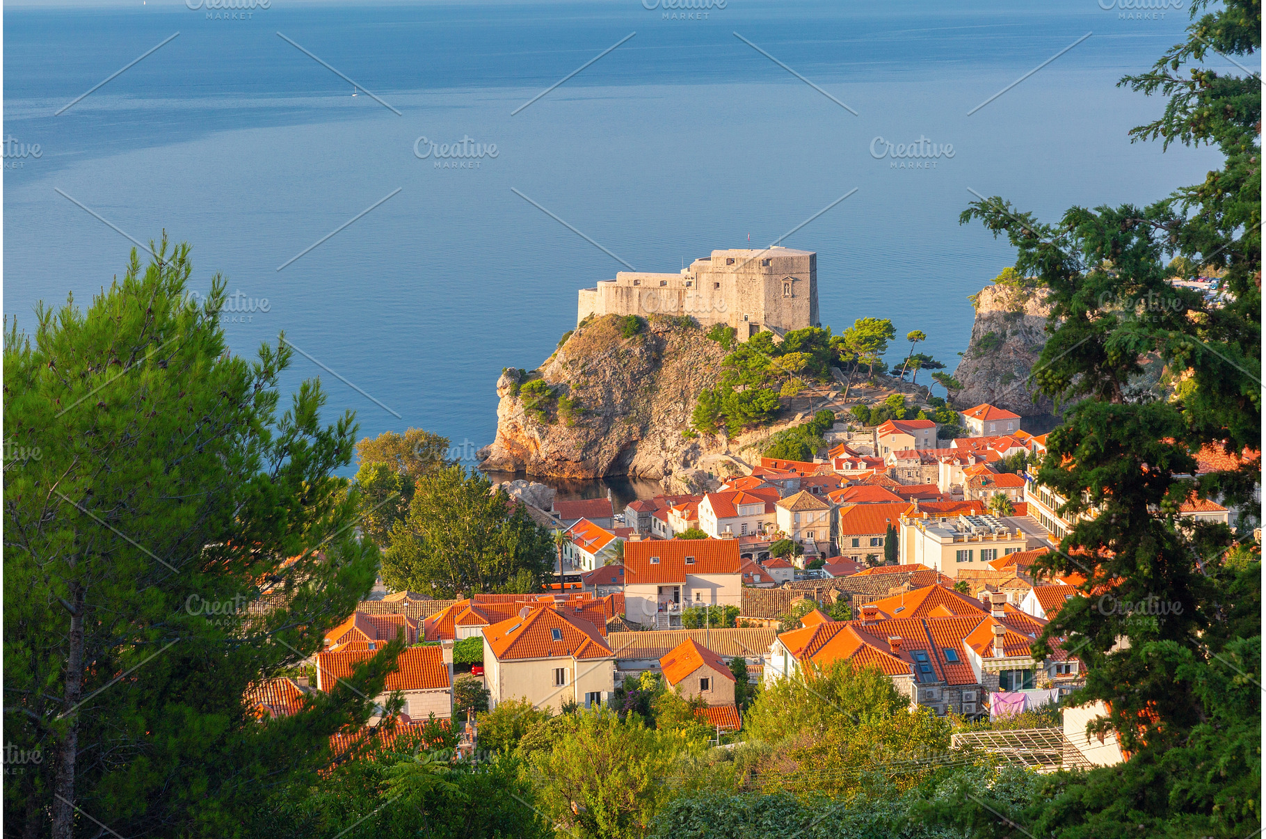 Fort Lovrijenac and Red Roofs, an Architecture Photo by kavalenkava