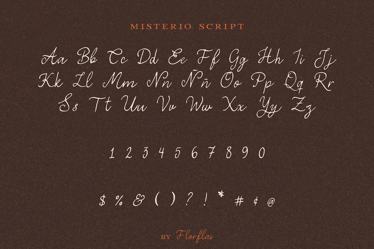 Romero & Misterio - Vintage Font Duo, a Handwritten Font by Florflai (Photo 3 of 6)
