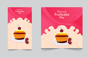 Set Of National Fruitcake Day Month