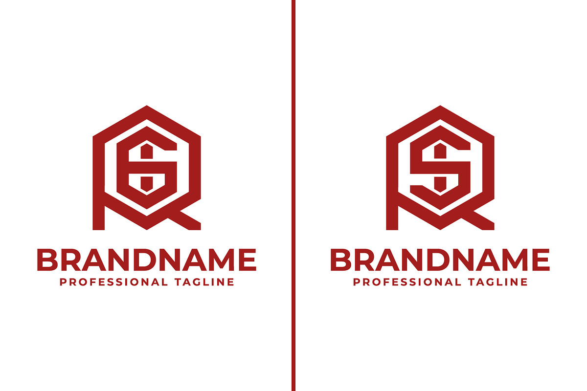 Letters RGI and RSI Hexagon Logo, a Branding & Logo Template by Pray Art Design Studio