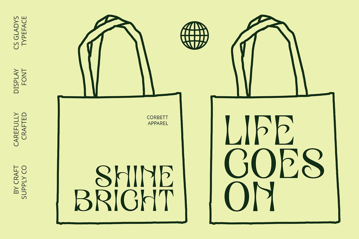 CS Gladys – Reverse Contrast Font, a Sans Serif Font by Craft Supply Co. (Photo 5 of 8)