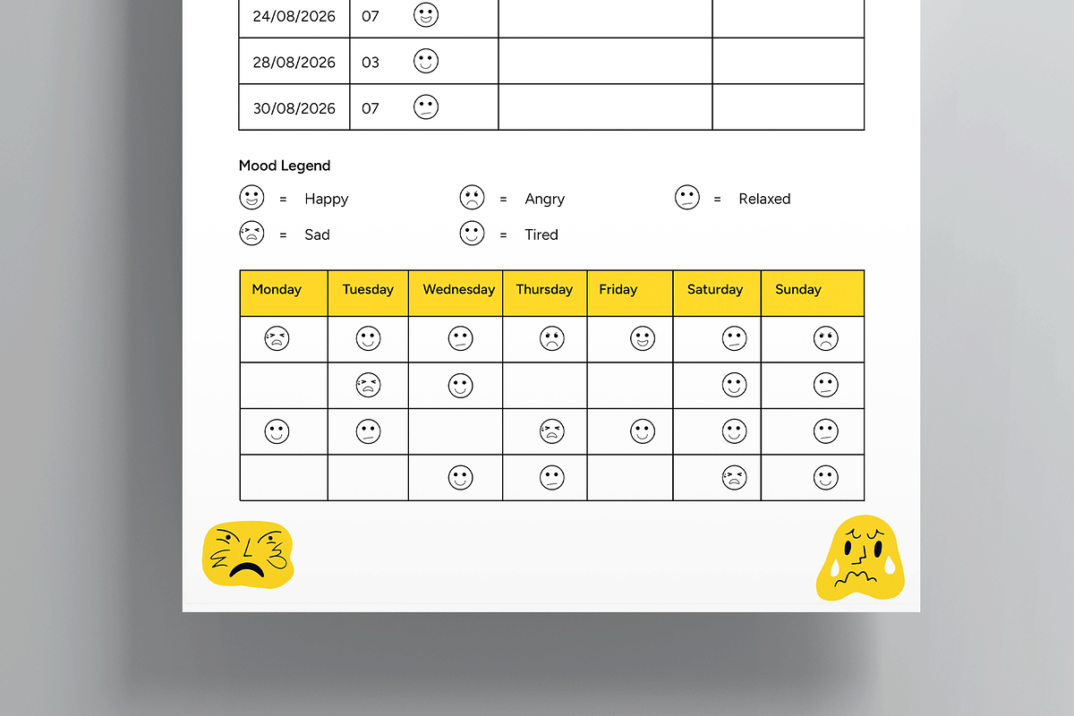 Mood Tracker, a Social Media Template by MightyDesign (Photo 3 of 8)
