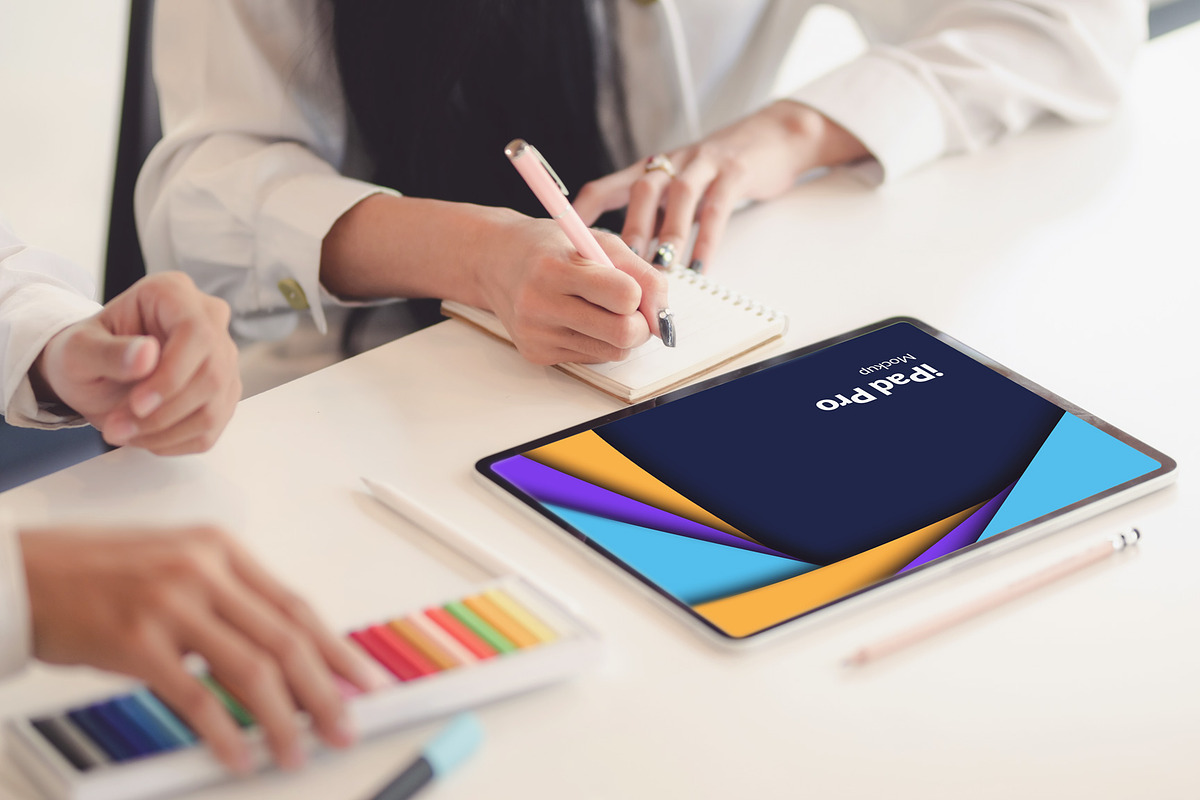 24 iPad Pro Mockup #1, an iPad Mockup by Walentin (Photo 5 of 25)