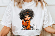 Whimsical Halloween Girl Ghost PNG, a Seasonal Illustration by Canvas Craft (Thumbnail 6 of 10)