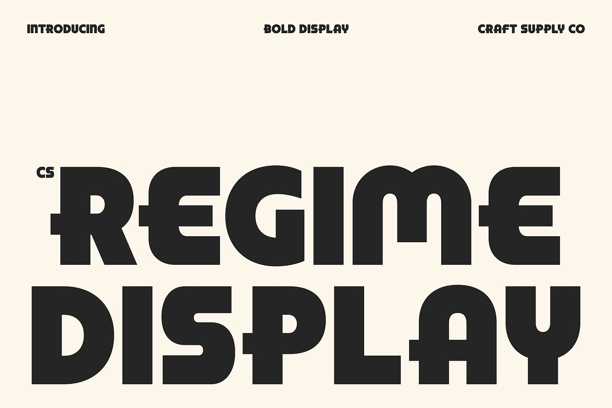 CS Regime – Bold Display Font, a Sans Serif Font by Craft Supply Co. (Photo 1 of 8)