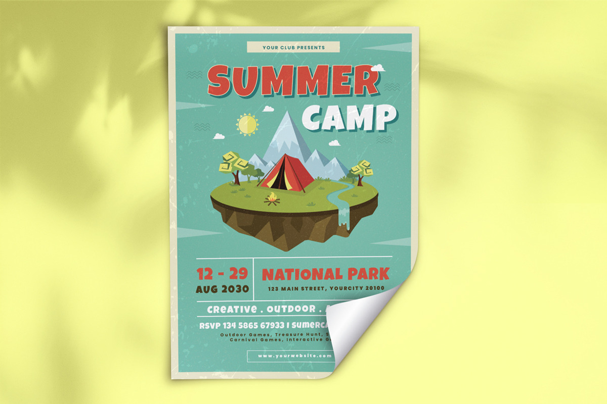 Summer Camp Flyer, a Flyer Template by Totem Design Studio (Photo 2 of 5)