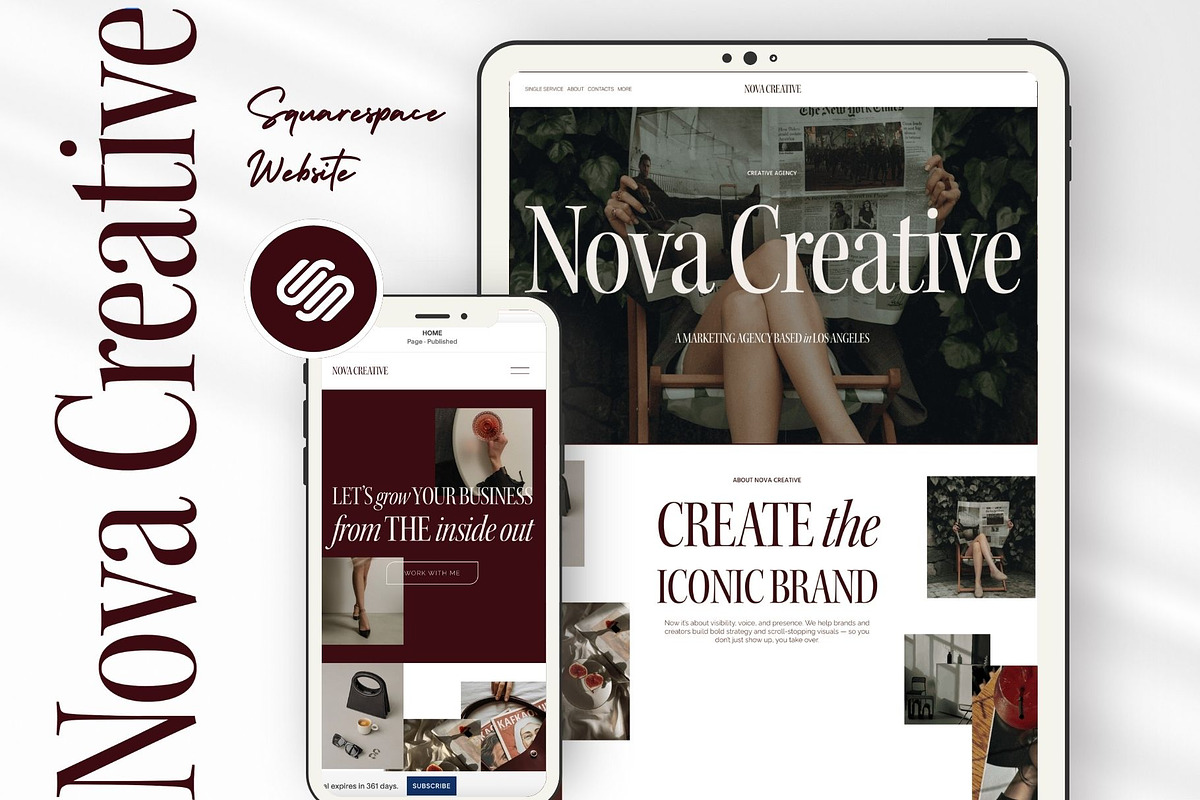Squarespace Agency Website Template, a Squarespace Template by Presentibox (Photo 10 of 14)