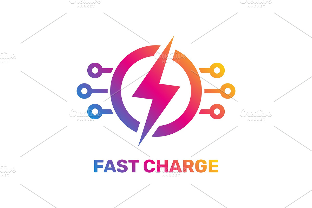 Electricity rounded icon. Vector, a Technology Illustration by defmorph