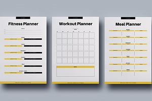 Fitness Planner Kit Canva Template