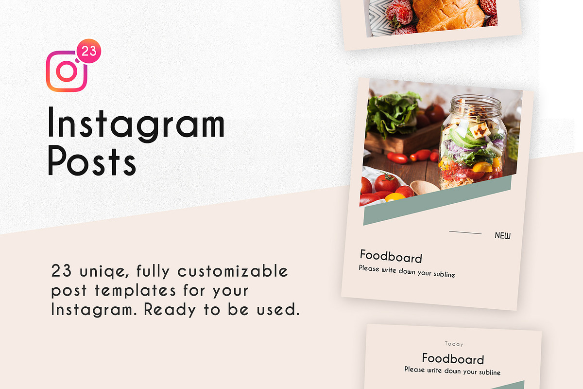 23 Instagram Posts, a Social Media Template by khoai_tây (Photo 1 of 2)