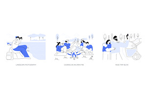 Holiday activities isolated cartoon, a Person Illustration by Visual Generation