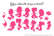 Crayon Box Girl Mermaid Clipart, an Illustration by Amanda Ilkov (Thumbnail 2 of 3)