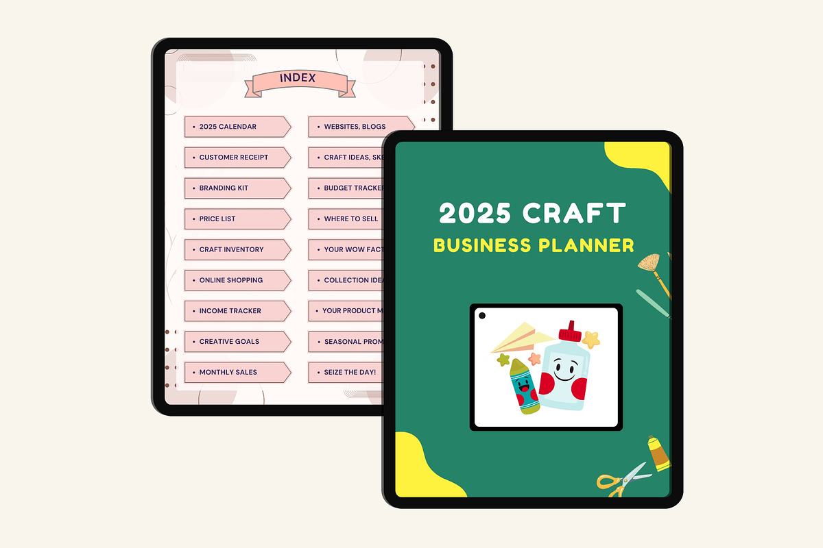 2025 Digital Craft Business Planner, a Stationery Template by Designmela01 (Photo 3 of 8)
